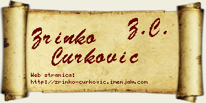 Zrinko Ćurković vizit kartica